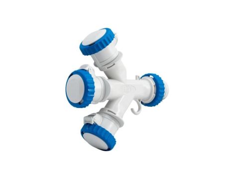 Adapter kempingowy wtyk 16A 3p przemysłowy IP67 , gniazdo 3x16A 3P przemysłowe IP67