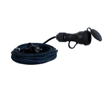 Przedłużacz 1-gniazdowy 3x2,5 OW - 10m z wtyczką i gniazdem