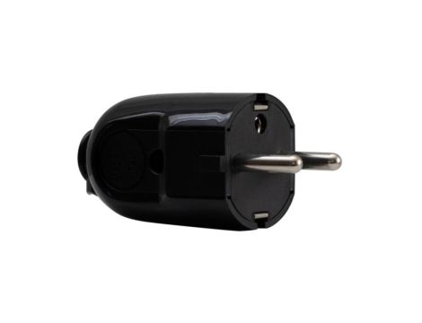 Wtyczka uniwersalna prosta i kątowa czarna