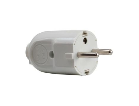 Wtyczka uniwersalna prosta i kątowa biała