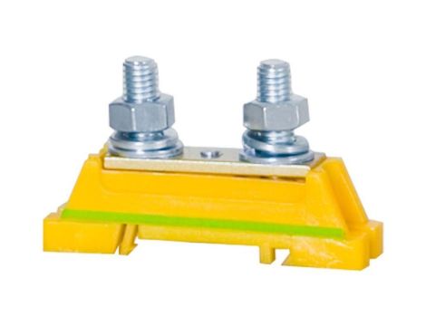 Zacisk ochronny oczkowy 2xM8 - żółto/zielony