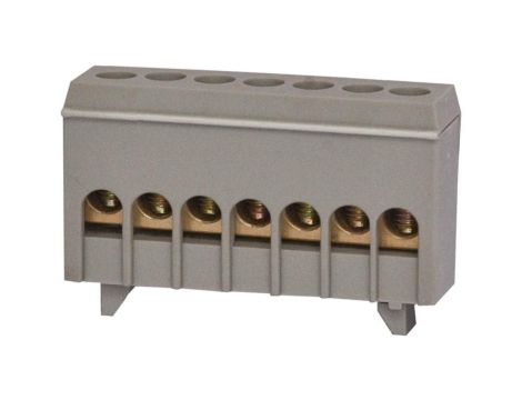 Listwa prądowa 7-modułowa 7x16mm2 szara IP20