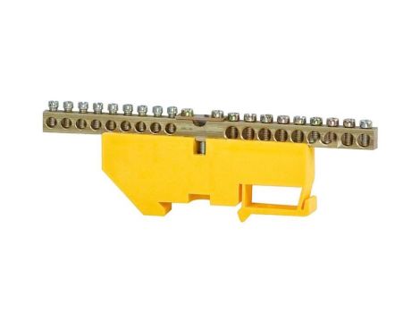 Listwa ochronna 18-modułowa 18x16mm2, 1x35mm2 wysoka podstawa - żółta