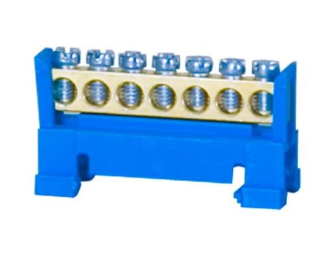 Listwa ochronna 7-modułowa 7x16mm2 niska podstawa - niebieska