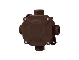 Puszka hermetyczna F11 z zaciskiem - brązowa IP67