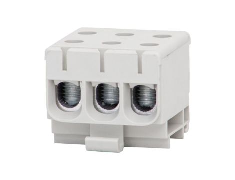 Złączka szynowa ZU 3-torowa (3x50mm2) Al/Cu - szara