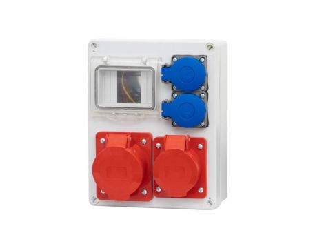 Rozdzielnica R-240 4M - gniazda 16A 5p, 32A 5p, 2x230V /4 moduły/