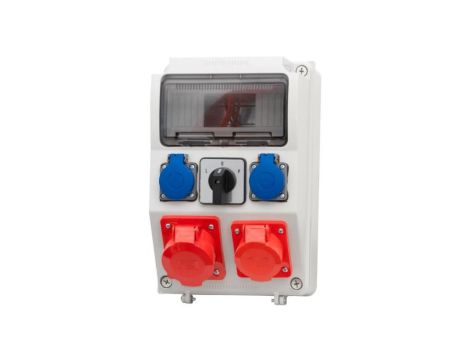 Rozdzielnica CAJA 9M - gniazda 16A 5p, 32A 5p, 2x230V, L/P(32A) /9 modułów/