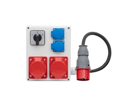 Rozdzielnica R-240 - gniazda 2x16A 5p, 2x230V, przewód OW 5x2,5 - 1,5m, L/P