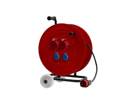 Przedłużacz siłowy na bębnie metalowym MAKARA-460 NK OW 5x2,5 16A 5p, 32A 5p, 2x230V, wtyczka 16A 5p - 50m