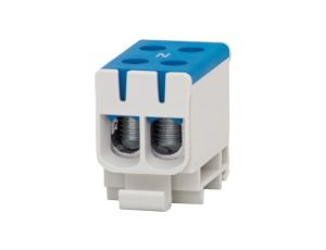 Złączka szynowa ZU 1-torowa (2x50/2x50mm2) Al/Cu - niebieska