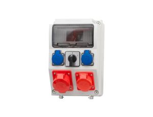 Rozdzielnica CAJA 9M - gniazda 16A 5p, 32A 5p, 2x230V, 0/1(32A) /9 modułów/