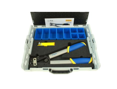 Praska KLAUKE 6-50mm2 K05 + ściągacz izolacji WEICON 4-16mm / Zestaw walizkowy LBOXX17