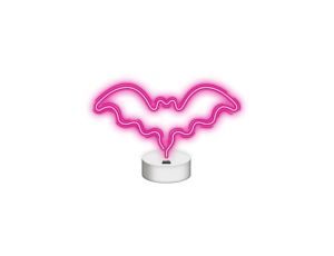 Neon na podstawce LED NIETOPERZ różowy NNE07 Neolia