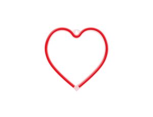 Neon LED SERCE czerwone Bat + USB Forever FLNEO7 Light