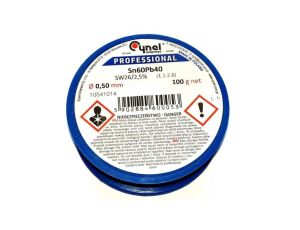 CYNEL UNIPRESS Cyna 0,50mm 100g Sn60Pb40 SW26/3/2.5 spoiwo lutownicze PROFESSIONAL