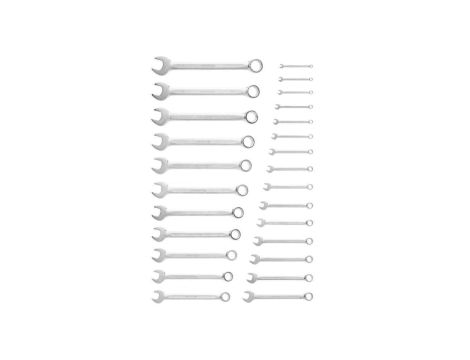 Zestaw kluczy płasko-oczkowych 26 szt rozm. 6-32 mm, CrV