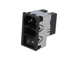 KMF1.1123.11Złącze zasilające AC gniazdo męskie 2A 250VAC IEC 60320 KMF