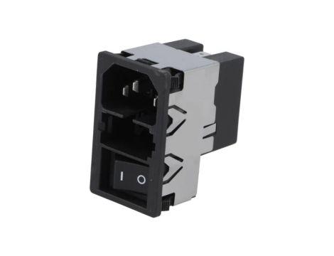 KMF1.1123.11Złącze zasilające AC gniazdo męskie 2A 250VAC IEC 60320 KMF