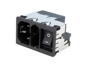 KMF1.1191.11Złącze zasilające AC gniazdo męskie 10A 250VAC IEC 60320