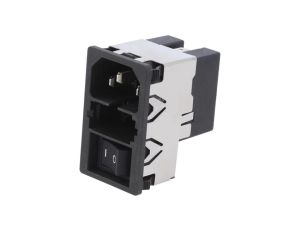 KMF1.1143.11Złącze zasilające AC gniazdo męskie 4A 250VAC IEC 60320 KMF