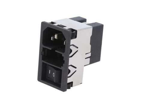 KMF1.1143.11Złącze zasilające AC gniazdo męskie 4A 250VAC IEC 60320 KMF