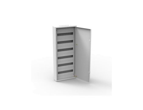 Rozdzielnica natynkowa metalowa 108 modułowa 6x18 436x1055x130 RAL9003 IP30 MN108/6/18