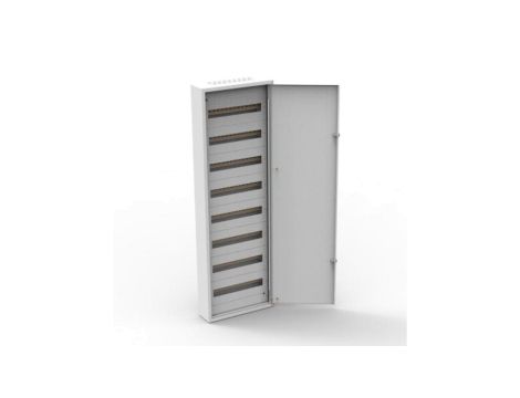 Rozdzielnica natynkowa metalowa 144 modułowa 8x18 436x1335x130 RAL9003 IP30 MN144/8/18