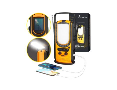 Powerbank 6000mAh, Radio FM, Lampka LED, Dynamo, Panel solarny Extralink Power Ranger EPS-6000