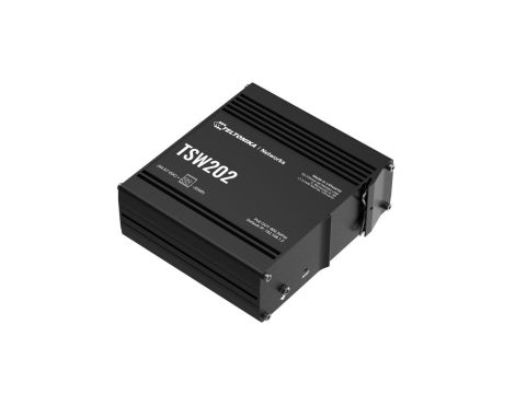 Switch 8x RJ45 1000Mb/s, 2x SFP, 2-pin DC. L2, zarządzalny Teltonika TSW202