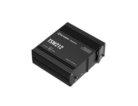 Switch 8x RJ45 1000Mb/s, 2x SFP, 2-pin DC. L2, zarządzalny Teltonika TSW212