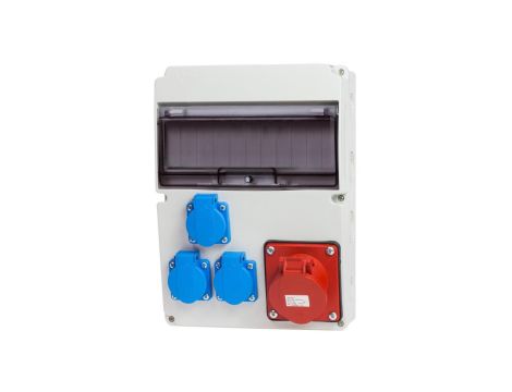 Rozdzielnica stacjonarna 11M 16A/5P 3x230V IP66 RSW013