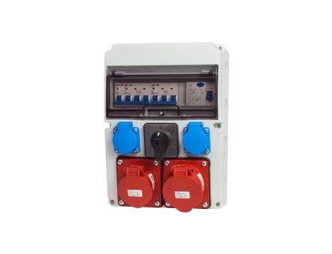 Rozdzielnica stacjonarna 11M L-0-P 32A/5P 16A/5P + zabezpieczenia RSWLP112FC111