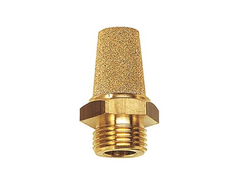 Tłumik hałasu pneumatyczny stożkowy G 1/2 GZ pod klucz 6-kątny, mosiądz ze spiekiem brązu