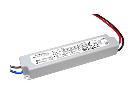 Zasilacz do taśm LED line PRIME 12-24 wodoszczelny IP67 24V 12W 5 lat gwar.