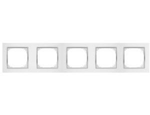 SANTRA ramka pięciokrotna IP20 biały/chrom 4175-26