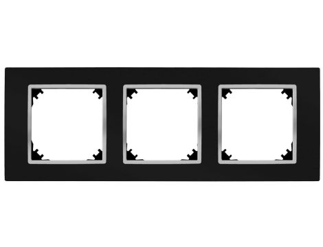 VESTRA ramka potrójna czarny/chrom 3873-46