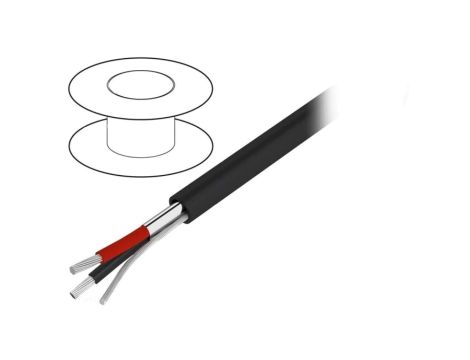2461C-BK005 Przewód na rolce 30,5m ekranowany Alpha Essential 2x22AWG folia Al-PET