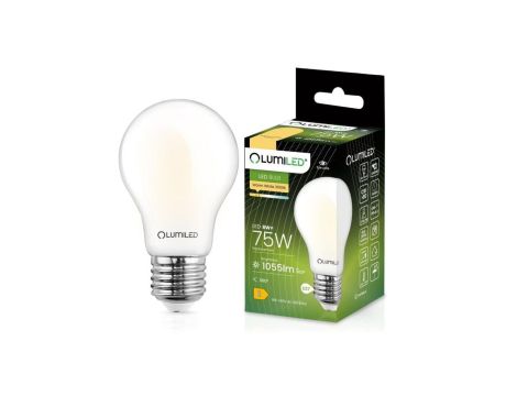Żarówka LED E27 A60 8W = 75W 1055lm 3000K Ciepła 360 Filament Mleczna LUMILED