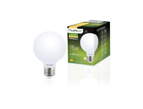 Żarówka LED E27 G95 8W = 75W 3000K Ciepła Globe Mleczny Filament LUMILED