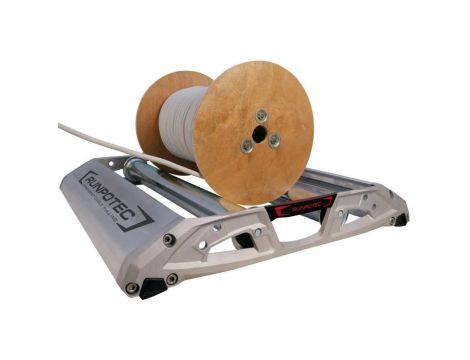 Rozwijak bębnowy do kabli i przewodów Stojak na bęben 215kg o zmiennej średnicy bębna do 1000mm PRO670