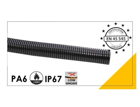 Peszel poliamidowy PA6-V0 EN45545-2 6,7mm/10mm DN 7,5 801.707.0 /50m/