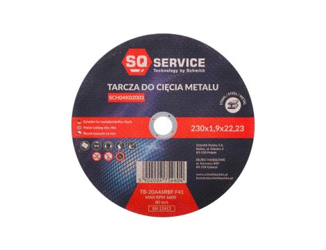Tarcza do cięcia metalu 230x1,9 seria SQ mocna Schmith