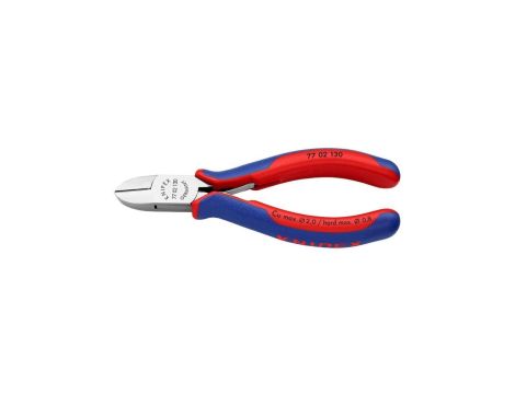 Szczypce boczne tnące dla elektroników 130mm precyzyjne okragłe ze ścięciem KNIPEX 77 02 130