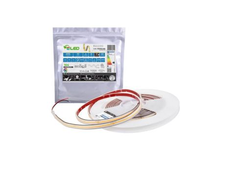 Taśma LED COB 320 chips 24V 8W 104lm/W neutralna 4000K CRI90+ hermetyczna IP67 - ED00031488 /odcinki po 5 m/