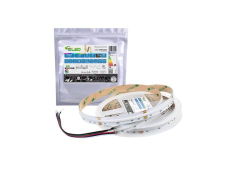 Taśma LED COB RGBW 896 chips 24V 16W + zimna 6500K CRI90+ IP54 - ED00031525 /odcinki po 5 m/