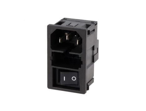 KM00.1105.11Złącze zasilające AC gniazdo męskie 10A 250VAC IEC 60320