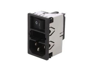 KM01.1105.11Złącze zasilające AC gniazdo męskie 10A 250VAC IEC 60320