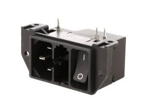 DD21.0121.1111Złącze zasilające AC gniazdo męskie 10A IEC 60320 C14 (E)