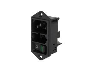 DD11.0114.1110Złącze zasilające AC gniazdo męskie 10A 250VAC IEC 60320